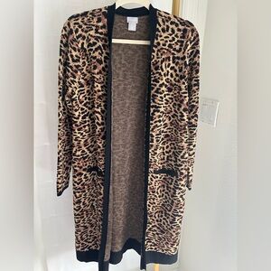 Chico's Black and Brown Knit Cardigan New with out tags.